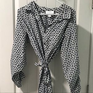 Motherhood Maternity Black and White Tie Dress